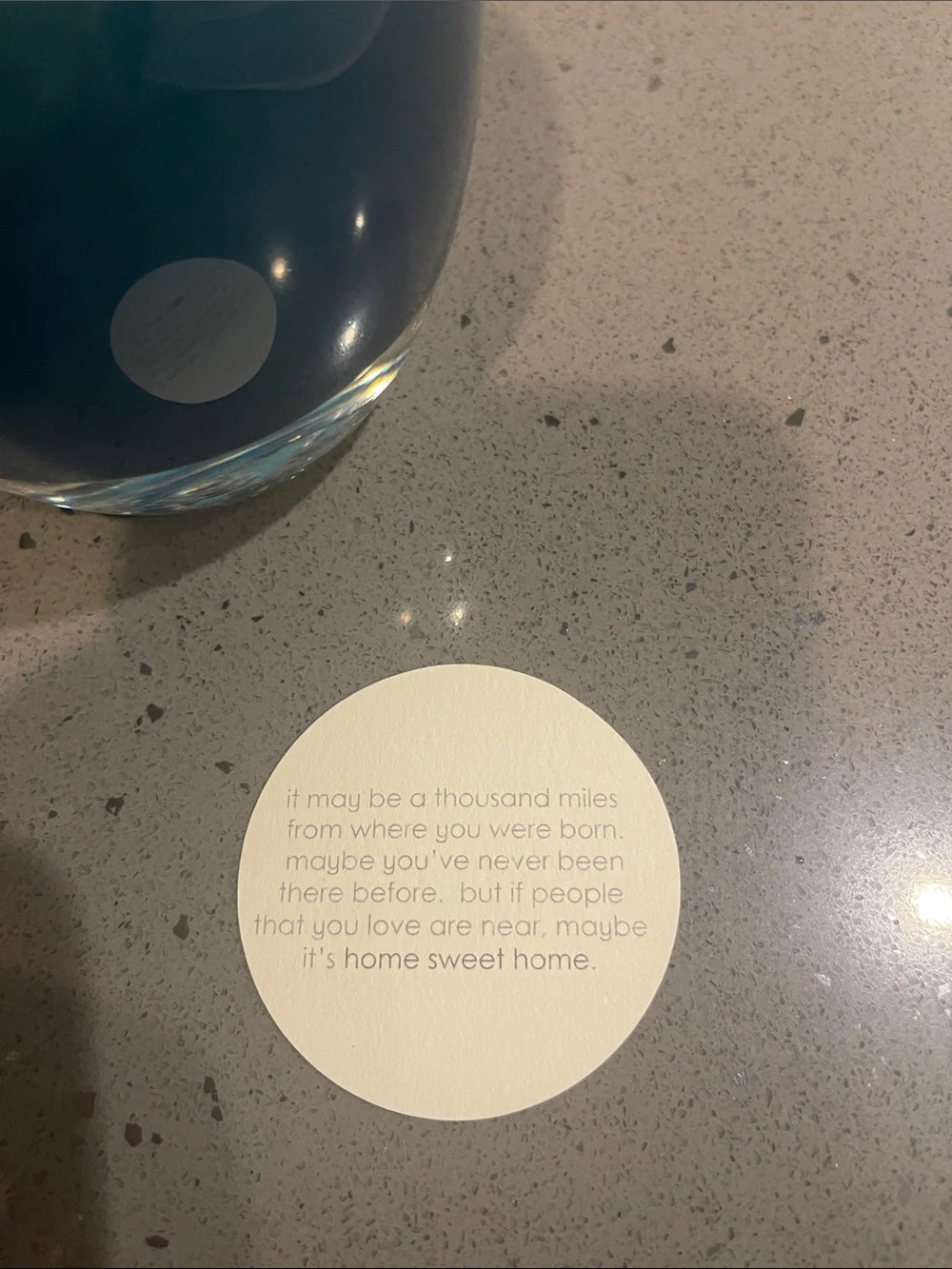 Glassbaby Tealite Holder Home Sweet Home * NWOT